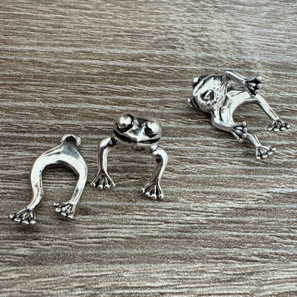 Bohemian frog earrings N612 - Picture 3 of 4